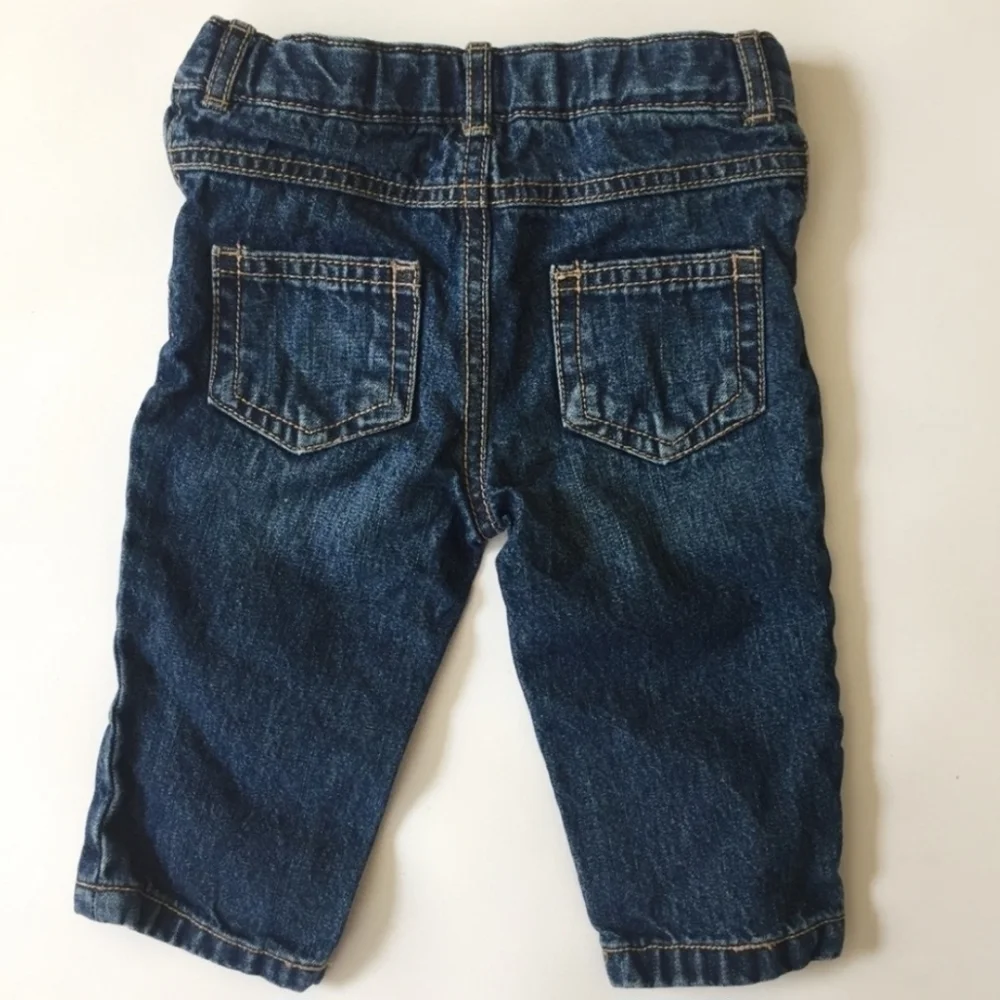Carter's Denim Blue Jeans Infant Size 6 Months 100% Cotton Classic Baby Cute EUC